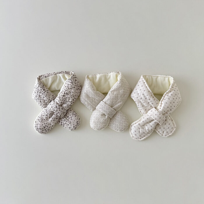 冬季圍巾1~5y - 碎花交叉圍巾 / 四色