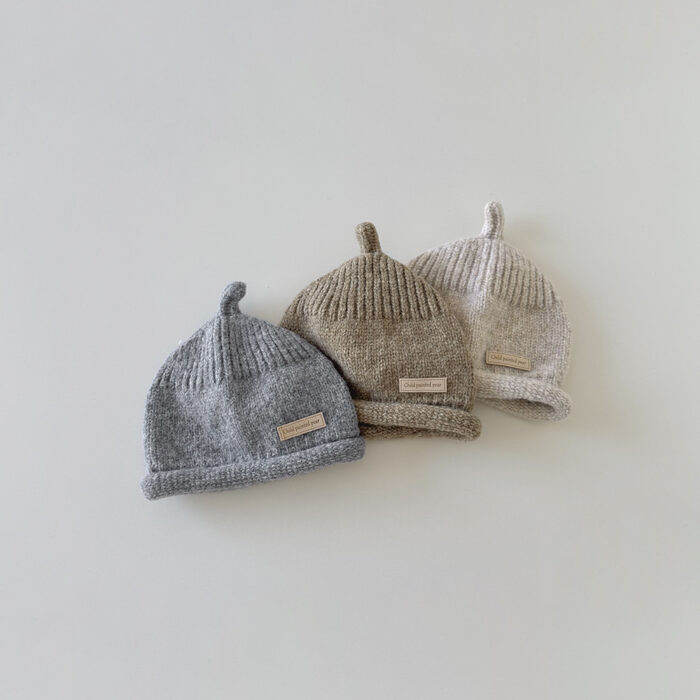 冬季童帽2~6y - 百搭素色針織帽 / 三色