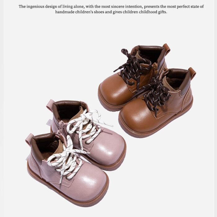 12.7~17.8cm - 真皮加絨靴子 / 二色