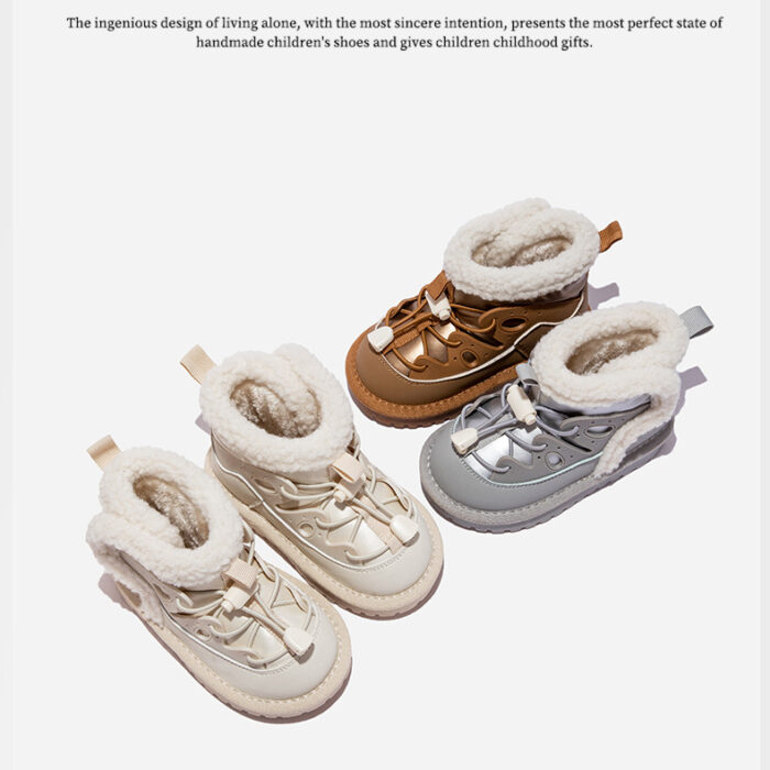 12.5~17.8cm - 超可愛抽繩保暖棉靴 / 三色