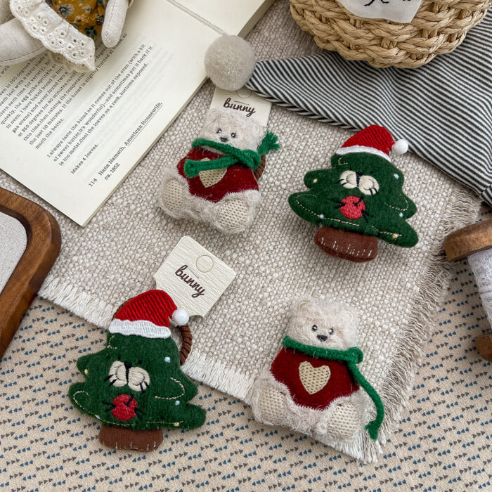 聖誕熊熊手工髮飾 / 四款