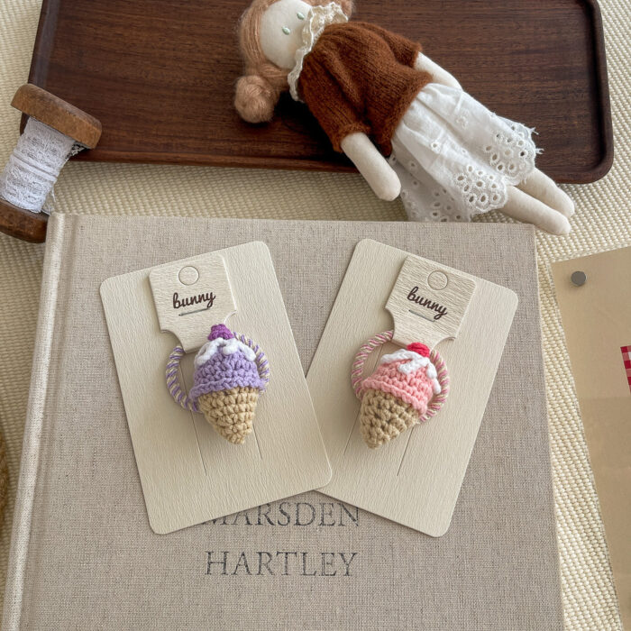 手工冰淇淋高彈力髮圈 / 二色