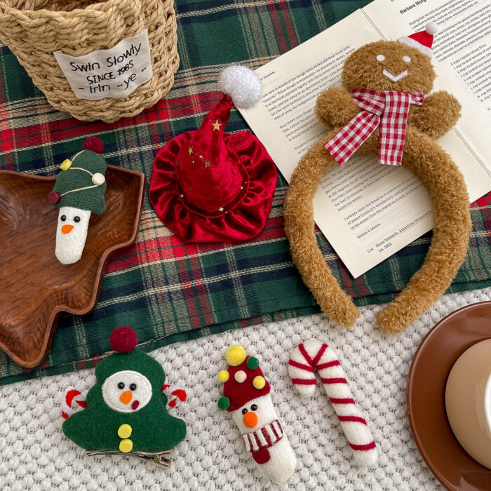 手工聖誕節髮夾 / 六款