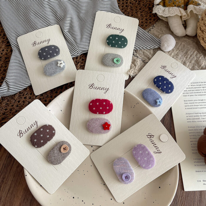 手工小橢圓星星BB夾兩個一組 / 六款