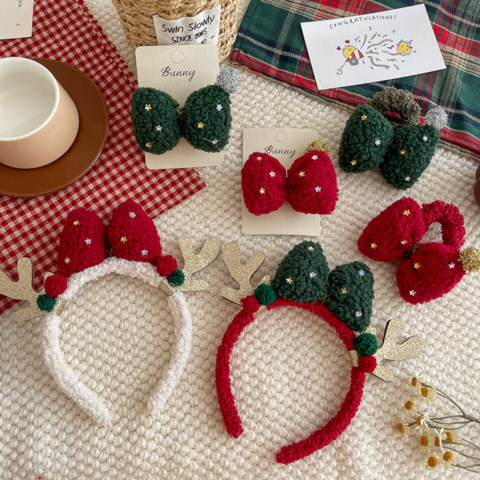 聖誕節手工可愛髮飾 / 六款