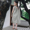 凹豆夏季100~150cm  - 簡約素色連身裙 / 二色：圖片 3