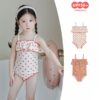 韓版泳裝80~130cm - 肩帶連身泳衣含帽子 / 二色