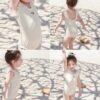韓版泳裝80~130cm - 櫻桃線條連身泳裝含帽子 / 三色：圖片 3