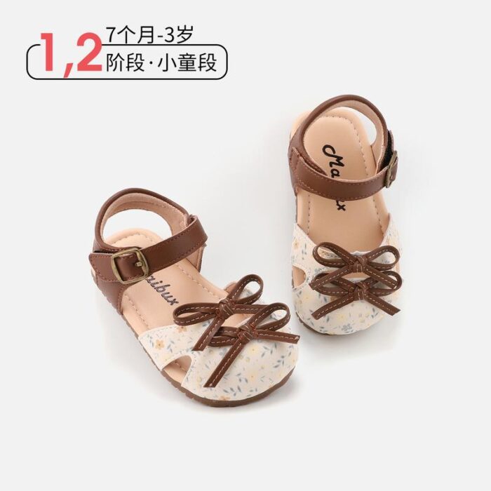 12.5~16.5cm - 碎花蝴蝶結公主涼鞋 / 三色