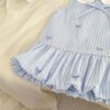韓版夏季73~120cm - 線條蝴蝶結洋裝：圖片 9