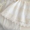 韓版夏季73~120cm - 小蕾絲飛繡上衣+花苞褲：圖片 9