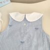 韓版夏季73~120cm - 線條蝴蝶結洋裝：圖片 11