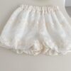 韓版夏季73~120cm - 小蕾絲飛繡上衣+花苞褲：圖片 11