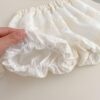 韓版夏季73~120cm - 小蕾絲飛繡上衣+花苞褲：圖片 4