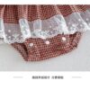 甜美蝴蝶結格紋套裝(73~100cm)：圖片 11