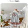 甜美蝴蝶結格紋套裝(73~100cm)：圖片 12