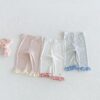 荷葉邊打底褲 / 三色(73~100cm)：圖片 3
