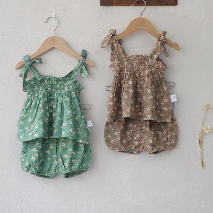森林系碎花套裝 / 二色 (73~100cm)