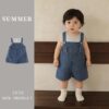 帥氣牛仔吊帶套裝(73~100cm)：圖片 3
