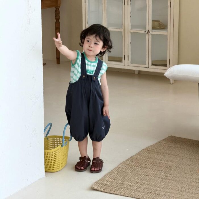 橫條上衣 / 吊帶褲 (73~110cm)