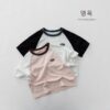 日系撞色上衣 / 二色 (80~130)