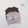 咖啡印花背心 / 二色 (80~130)：圖片 7