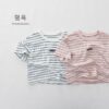 百搭簡約橫條上衣 / 二色 (80~130)：圖片 9