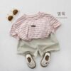 百搭簡約橫條上衣 / 二色 (80~130)：圖片 3