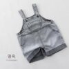 日系水洗灰吊帶褲 (80~130)：圖片 6