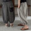 森林系復古拼接九分褲 / 三色 (80~140)：圖片 8