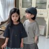 日系三角樹落肩上衣 / 二色 (80~140)：圖片 12