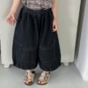 牛仔拚塊闊腿七分褲 / 二色 (80~140)：圖片 12