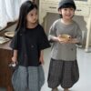 日系三角樹落肩上衣 / 二色 (80~140)：圖片 13