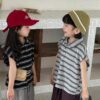 橫條polo上衣 / 二色 (80~140)：圖片 3