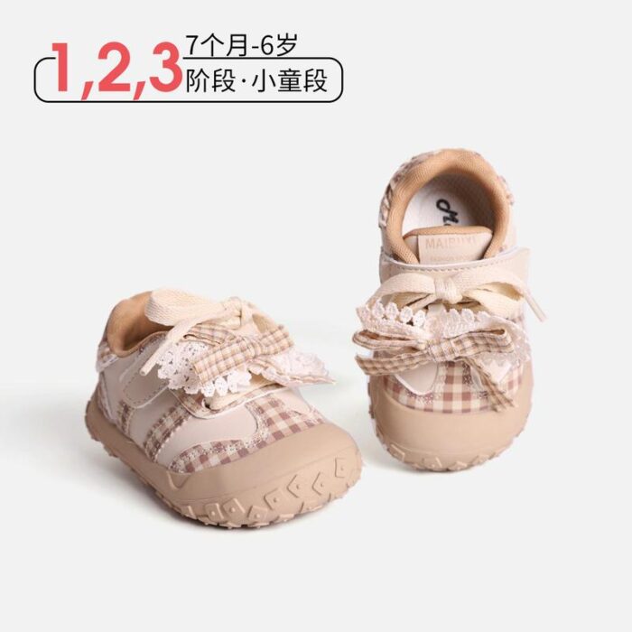 12~19cm - 格紋蕾絲運動鞋 / 三色