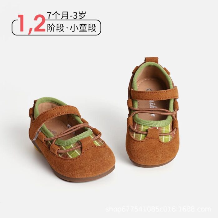 12~16cm - 格紋撞色瑪莉珍鞋 / 三色