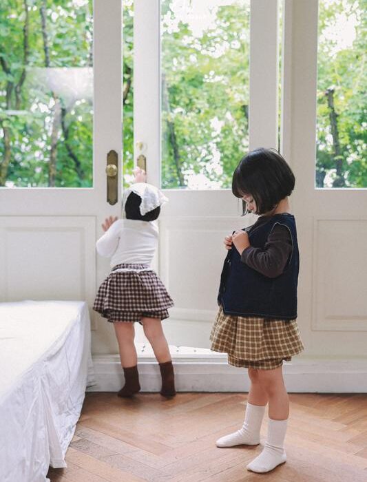 格紋蕾絲褲裙 / 二色 (12m~7y)