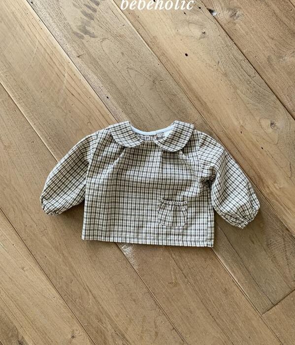 格紋圓領上衣 / 二色 (3~24m)