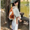 質感百搭撞色雙肩包 / 三色：圖片 13