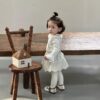 荷葉領上衣/背帶包屁衣裙(73~100cm)：圖片 4